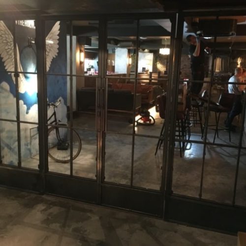 Architectural metal work - steel door entrance